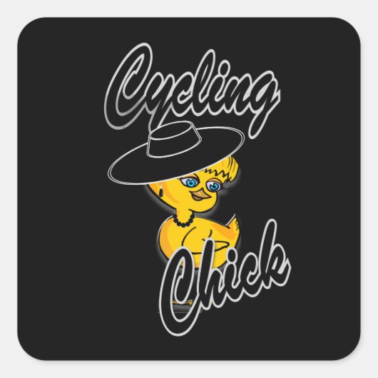 Fietskick #4 vierkante sticker (Voorkant)