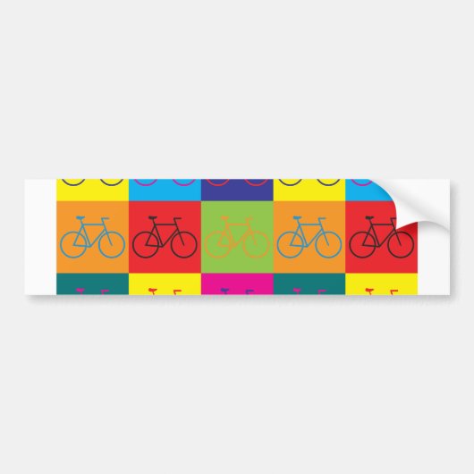 Fietskunst Pop Bumpersticker (Voorkant)