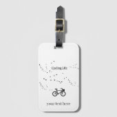 Fietsleven, vrij als vogel bagagelabel (Voorkant (verticaal))