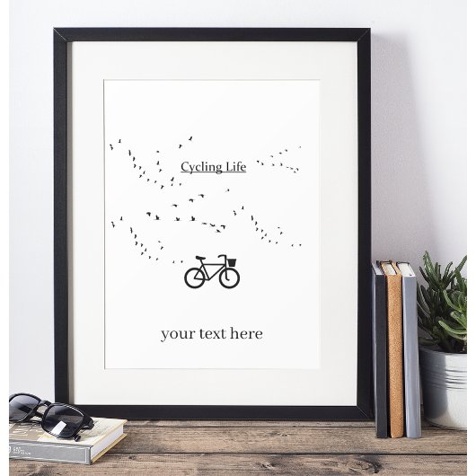 Fietsleven, vrij als vogel foto afdruk