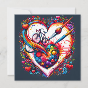 Fietsliefde Valentijnsdag Cadeau Feestdagenkaart