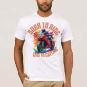 Fietsliefhebber<Bron to Ride>logo T-shirt (Voorkant)