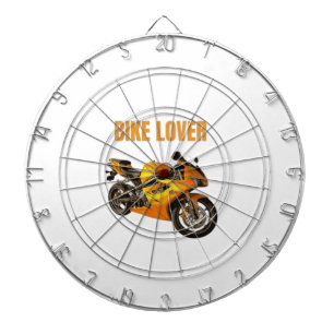 Fietsliefhebber Motorfiets T-shirt Sportieve mot Dartbord