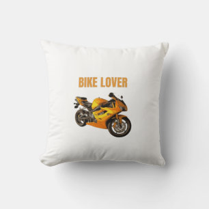 Fietsliefhebber Motorfiets T-shirt Sportieve mot Kussen
