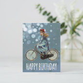  fietsmeisje - Birthday Briefkaart (Staand voorkant)