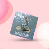  fietsmeisje - Birthday Kaart