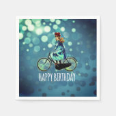  fietsmeisje - Birthday Servet (Voorkant)