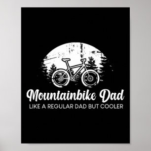Fietsonderdeel Grappige fietser Mtb Mountainbike v Poster