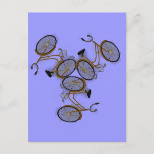 fietsontwerp van de 1950-bioscoop briefkaart (Voorkant)