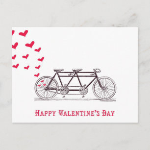 Fietsontwerp voor twee Valentijnsdagen Briefkaart