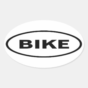 Fietsovale auto stickers