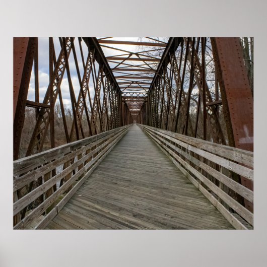 Fietspad Brug Poster (Voorkant)