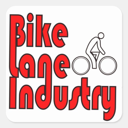 Fietspad Industrie Vierkante Sticker (Voorkant)