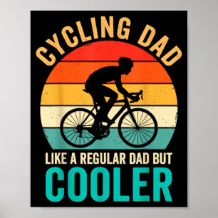 Fietspapa als een gewone maar coolere fiets poster