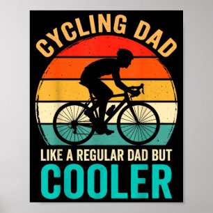 Fietspapa als een gewone maar coolere fiets poster