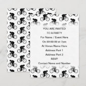 Fietspatroon in zwart-wit. kaart (Voorkant / Achterkant)