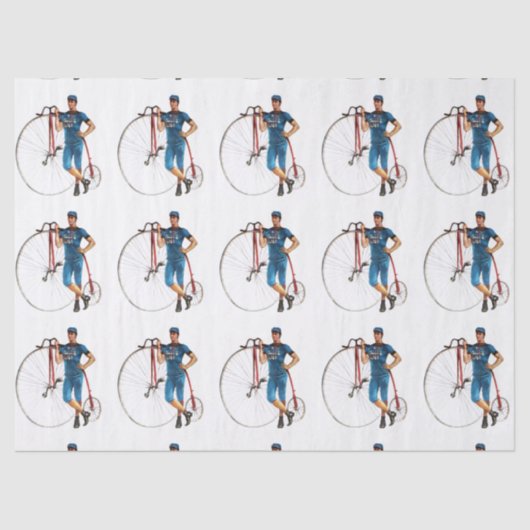 fietspatroon tissuepapier (Voorkant)