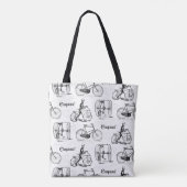  fietspatroon voor Franse fietsers Draagtas (Achterkant)