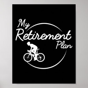 Fietspensioenplan Fietsen Mountainbike Poster
