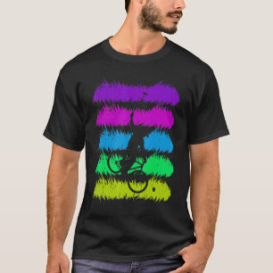 Fietspolo Speelse kleuren met een schaduw T-shirt
