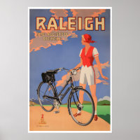 Fietsposter Fiets Kunst Fietsen Raleigh Prin
