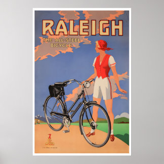 Fietsposter Fiets Kunst Fietsen Raleigh Prin Poster