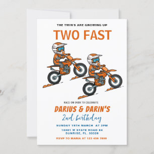 Fietsrace Twee snelle verjaardagsfeestjes jongens Kaart