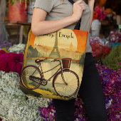 Fietsreis Poster, Parijs aanpasbaar Draagtas