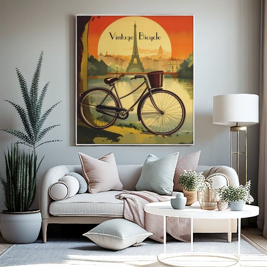 Fietsreis Poster, Parijs aanpasbaar Poster