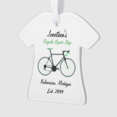 Fietsreparatie Shop Kerstversiering Ornament (voorkant)