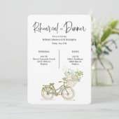  fietsrepetitie en dineruitnodiging kaart (Staand voorkant)