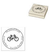 Fietsronde retouradres 	rubberstempel (Gestempeld)