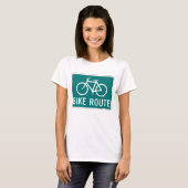 Fietsroutebord Fietspad Fietsroute T-shirt (Voorkant volledig)