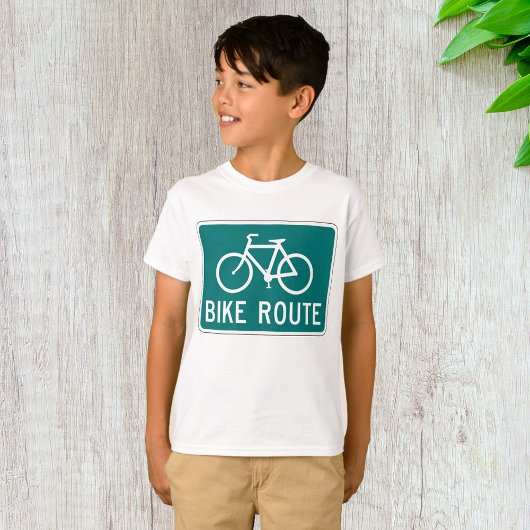 Fietsroutebord Fietspad Fietsroute T-shirt