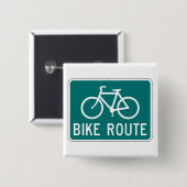 Fietsroutebord Fietspad Fietsroute Vierkante Button 5,1 Cm (Voorkant /achterkant)