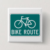 Fietsroutebord Fietspad Fietsroute Vierkante Button 5,1 Cm (Voorkant)