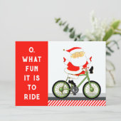 Fietsster Kerstmis Feestdagenkaart (Staand voorkant)