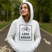 Fietsstrook vooruit bord Fietsveiligheid Hoodie