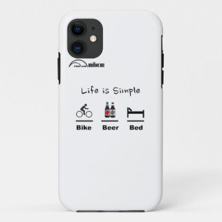 Fietstas - Leven is Eenvoudig - Fiets - Bier - Bed iPhone 11 Hoesje
