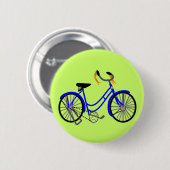 Fietstekening, stijl van 1950 ronde button 5,7 cm (Voorkant /achterkant)