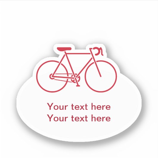Fietsthema Bericht uitgesneden Sticker (Voorkant)