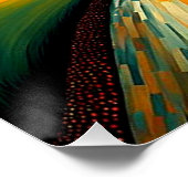 Fietstocht bij zonsondergang 3 perfect poster (Hoek)