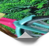 Fietstocht door het bos poster (Hoek)