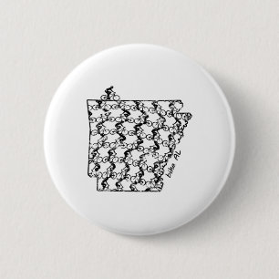 Fietstocht met vintage fietsen Arkansas Mountainbi Ronde Button 5,7 Cm