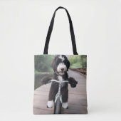 Fietstochten Bernedoodle Canvas tas (Voorkant)