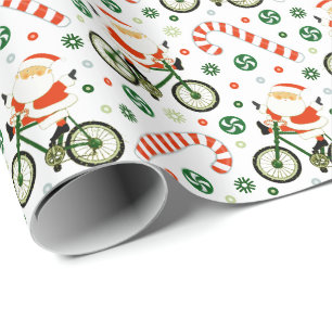 Fietsvakantie Kerst Inpakpapier