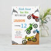 Fietsverjaardagsuitnodiging Kaart (Staand voorkant)