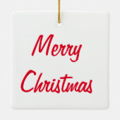 Fietsversiering op een kerstboom keramisch ornament (Achterkant)