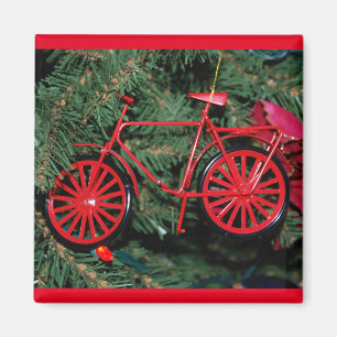 Fietsversiering op een kerstboom magneet