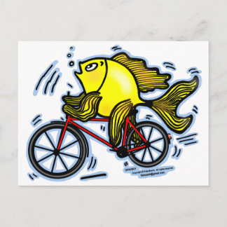 Fietsvis (Bike) Briefkaart